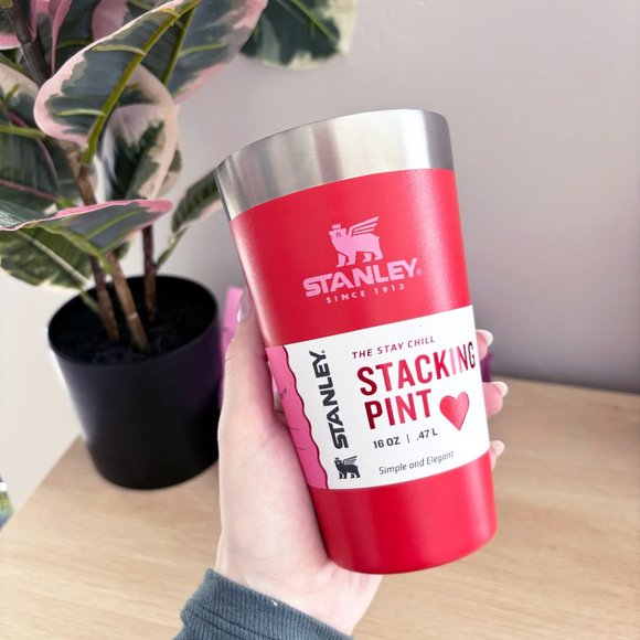 TWO 16 oz. Red Valentine Stanley Stacking Pinks - Limited Edition - Picture 2 of 4